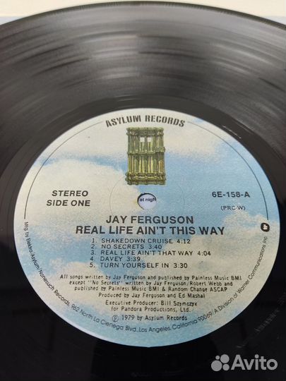 Jay Ferguson - Real Life Ain't This Way LP VG
