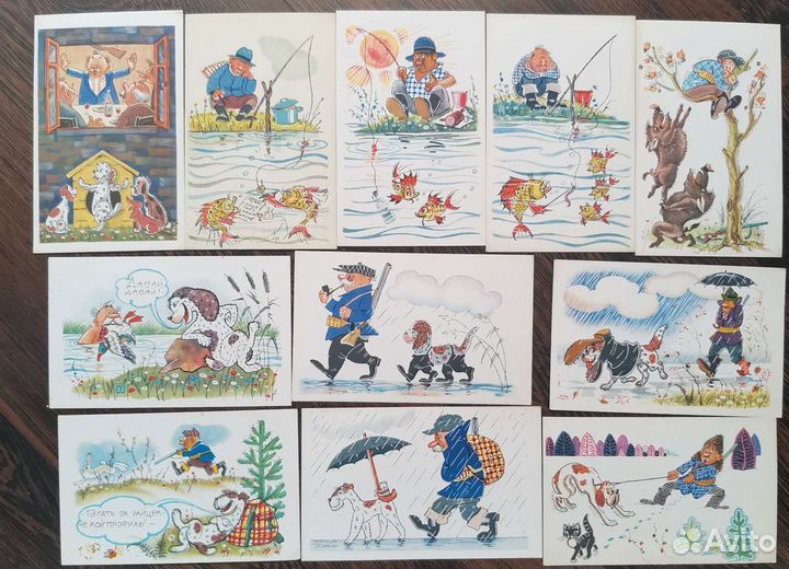 Коллекционные открытеи Охотник СССР