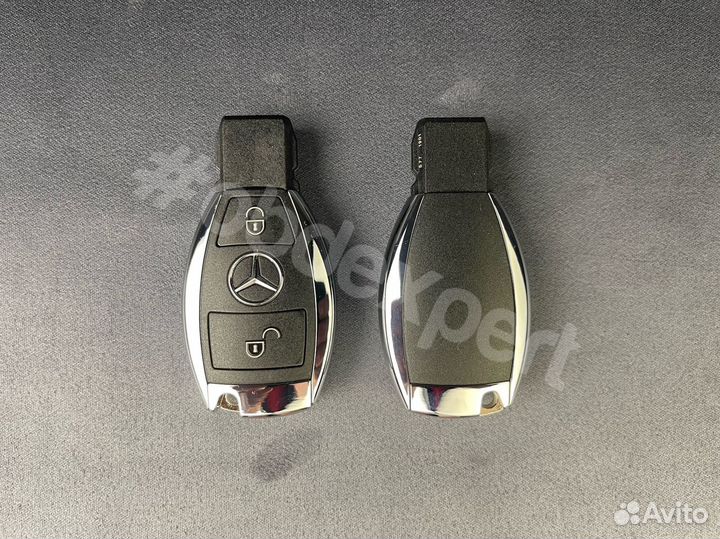 Ключ рыбка Mercedes BE на 2 кнопки