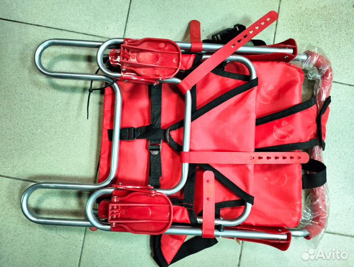 Кресло детское заднее складное(пласт/ал) красное