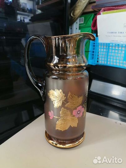 Кувшин Чехия богемское стекло