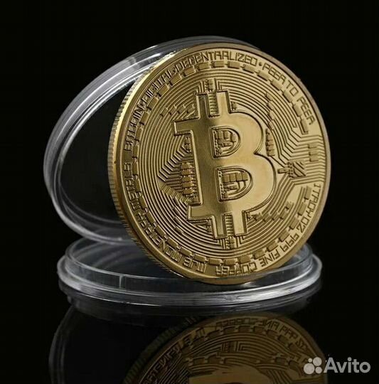 Монета биткоин сувенирная новая
