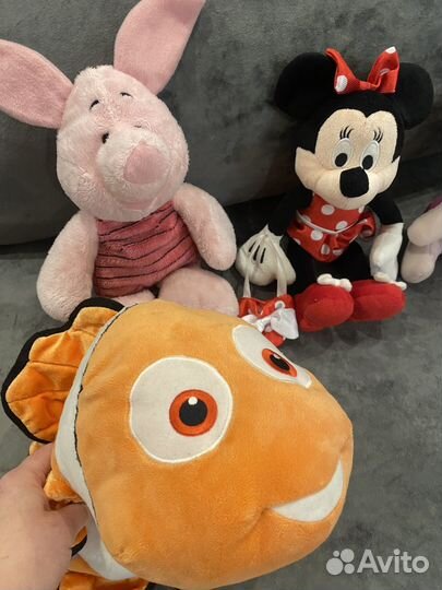 Мягкие игрушки disney, микки маус,немо,винни пух