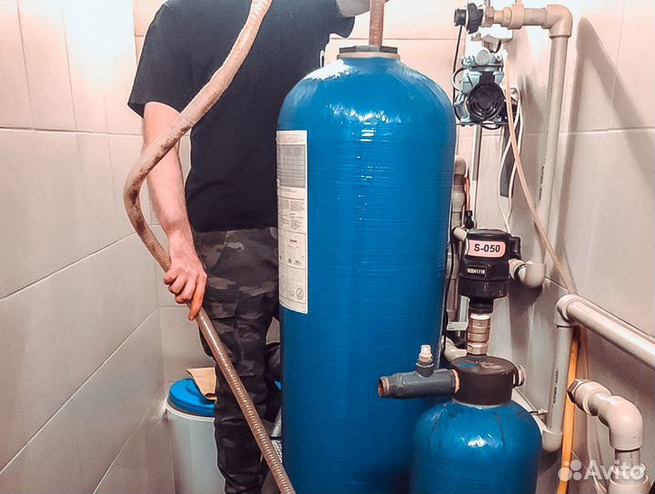 Перезасыпка фильтра для воды, замена засыпки
