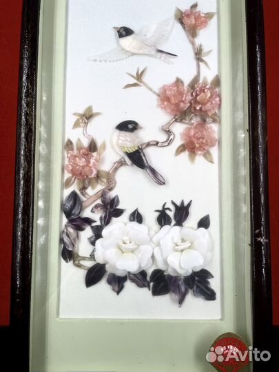 Картина натуральный перламутр /старый Китай