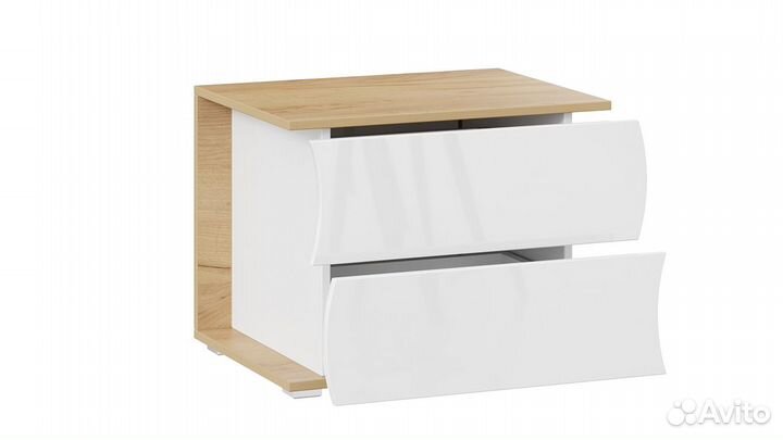 Тумба прикроватная «Миранда» Дуб Крафт золотой/Бел