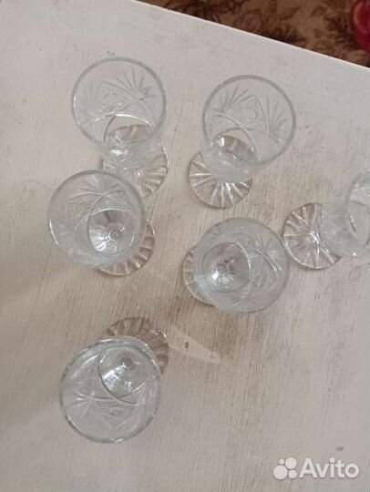 Хрустальные рюмки на ножке СССР