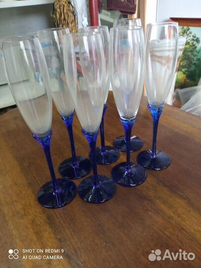 Бокалы для шампанского, стекло
