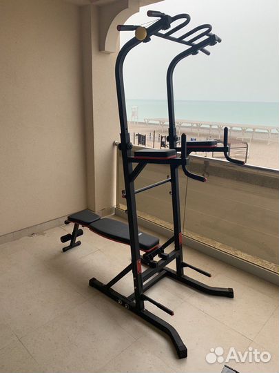 Турник-пресс-брусья со скамьёй Unix FIT Power Towe