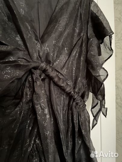 Черное платье многослойное, летящее в стиле Iro