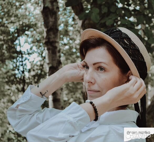 Шляпка Канотье с плетением