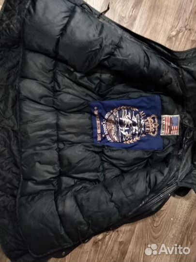 Куртка зимняя с натуральной кожи