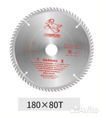 Диск пильный для циркулярной пилы JC 180х25 80 зуб