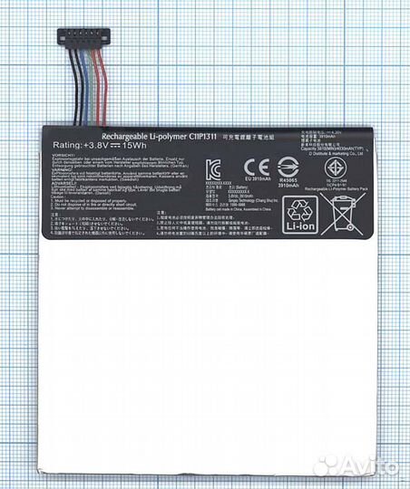 АКБ C11P1311 для Asus FonePad 7 ME175CG 3.8V 15Wh