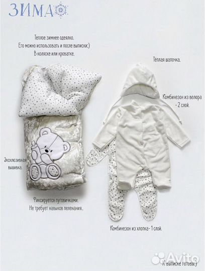Зимнее одеяло на выписку