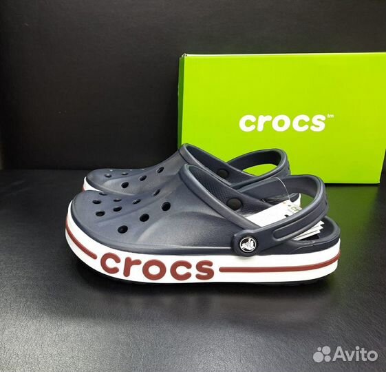 Crocs сабо мужские 40-45 артикул 01 синий коробка