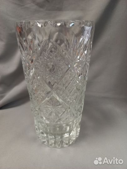 Хрустальная ваза для цветов 24 см