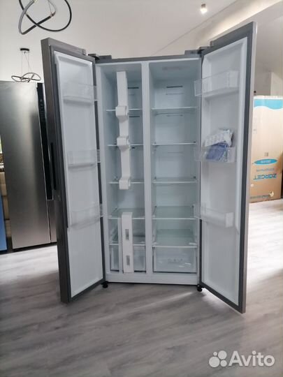 Холодильник Side by Side Бирюса новый серый 460 ли