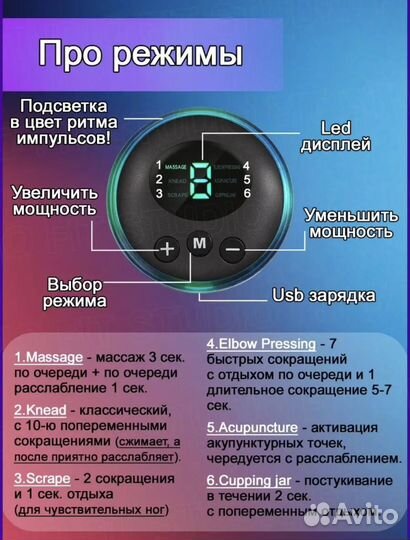 Импульсный EMS-массажер для ног