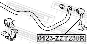 Тяга стабилизатора зад прав/лев 0123ZZT230R