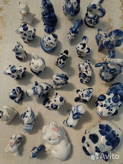 Фигурки животных Гжель