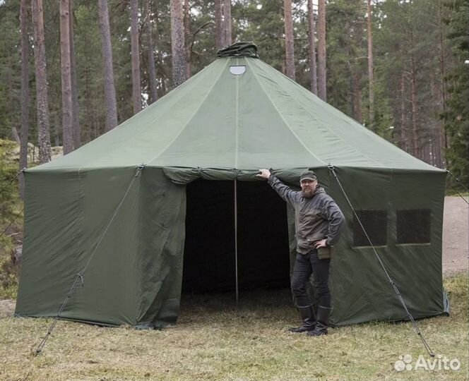 Армейская палатка из пвх ткани цвета хаки