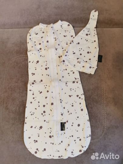 Пеленальный кокон и шапочка mjolk 62-74