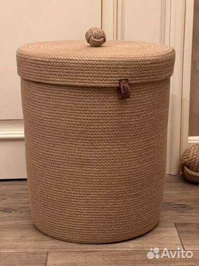 Корзина для белья из джута