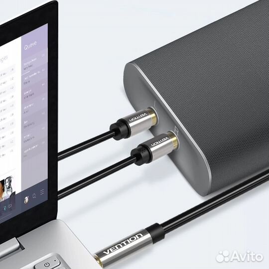 Аудио кабель Jack 3,5 - RCAх2 Vention акустический