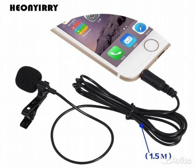 Удлинитель петличного микрофона и наушников Новый