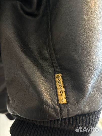 Кожаная куртка armani vintage pelle pelle schott