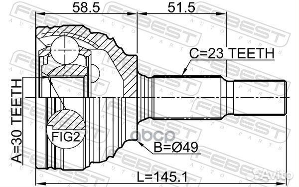 ШРУС 0210G15RA Febest