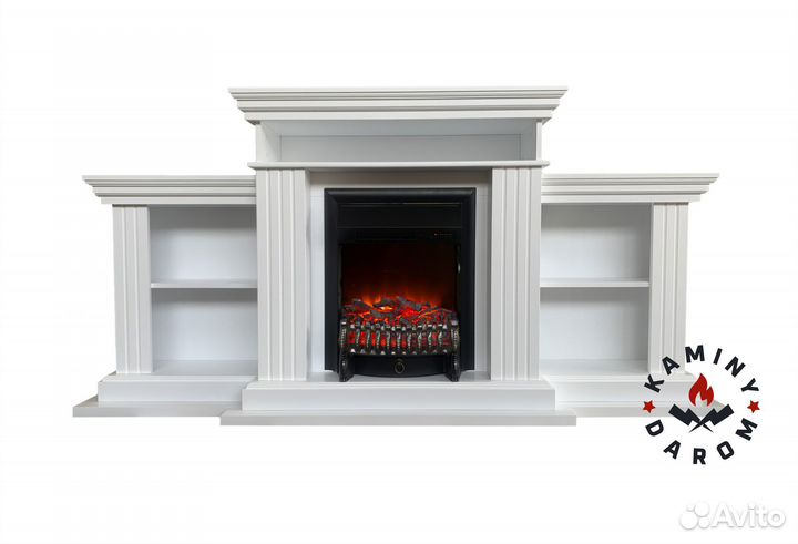 Электрокамин Оксфорд с полками