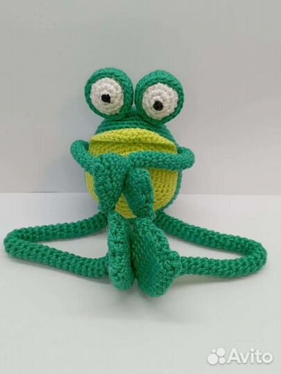 Вязанная игрушка Лягушка Мистер Фрог