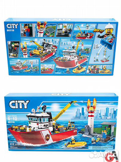 Конструктор Сити Пожарный катер