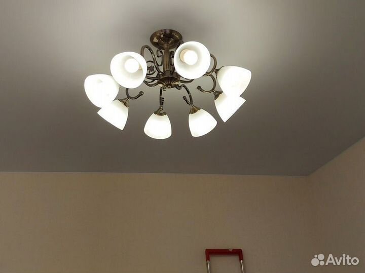 Установка люстры, бра, спотов