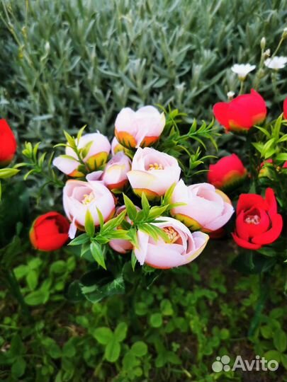 Искусственные цветы роза чайная