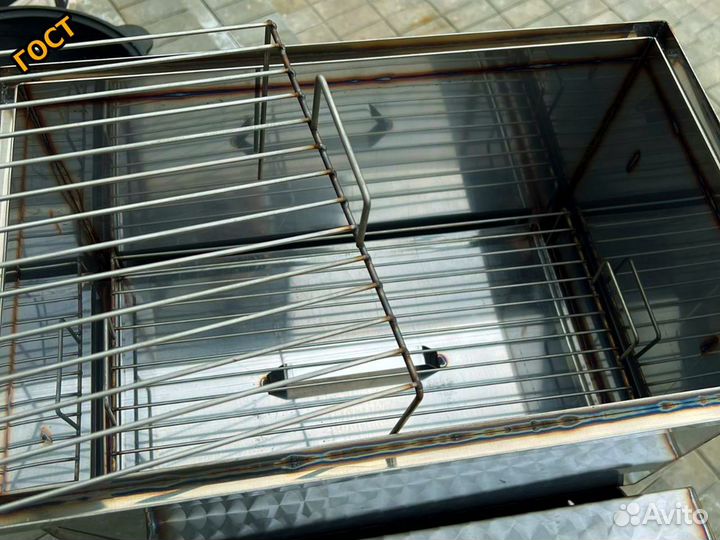 Коптильня из нержавеющей стали крышка домик