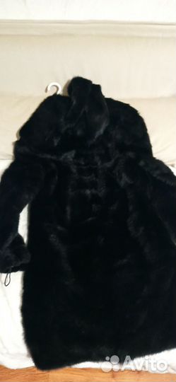 Шуба норковая с капюшоном