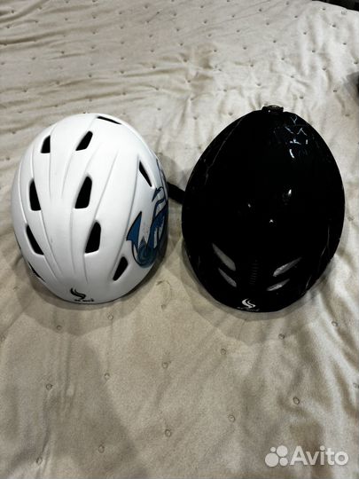 Горнолыжный шлем, очки, брюки