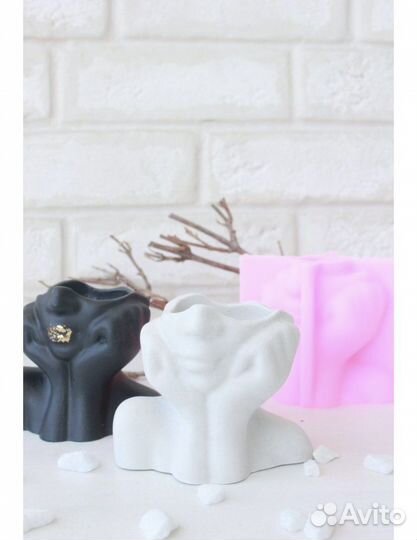 Силиконовый молд, кашпо