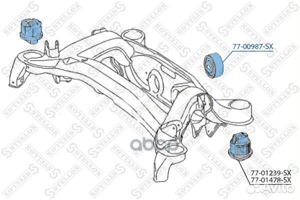 77-00987-SX сайлентблок редуктора MB W210 2.0