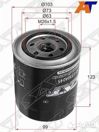 Фильтр масляный mitsibishi L200 06/pajero spor