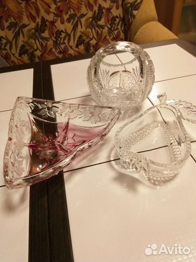 Ваза хрустальная