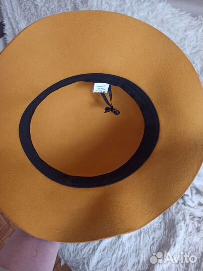 Шляпа жёлтая, размер 56