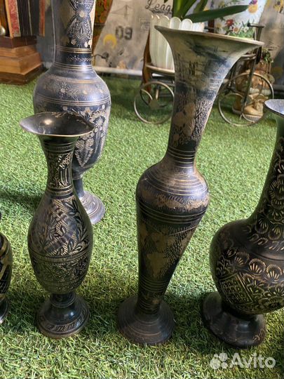 Вазы латунь Индия Винтаж