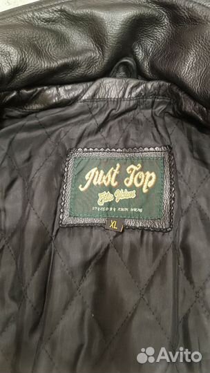 Кожаная куртка мужская 52 54 бу