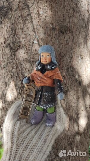 Ватные ёлочные игрушки ручной работы