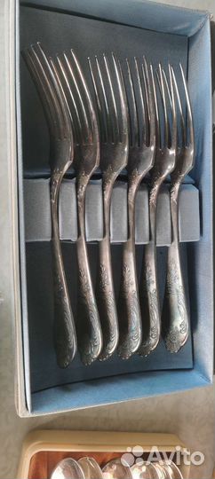 Набор столовых приборов мельхиор СССР новый