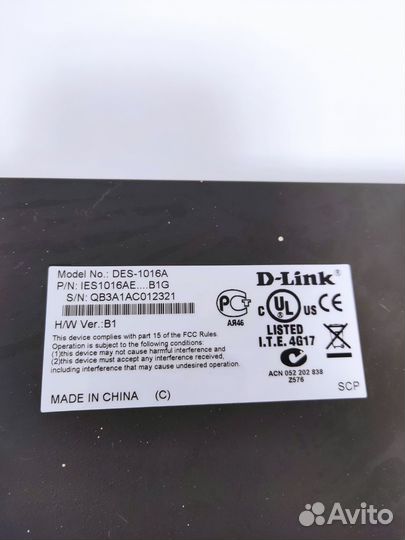 Коммутатор D-Link DES-1016C